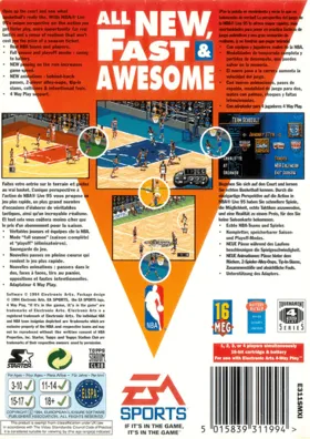 NBA Live 95 (Korea) box cover back